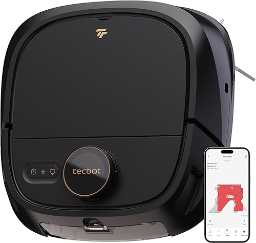 TECBOT LiDAR - Robot aspirador y trapeador M1 Pro - Aspiradora robótica para el hogar con pelo de mascotas, alfombras, suelos de madera dura,