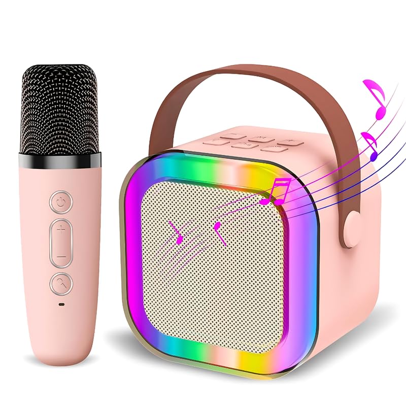 Drumstone 𝟏𝟓 𝐘𝐞𝐚𝐫𝐬 𝐆𝐮𝐚𝐫𝐚𝐧𝐭𝐞𝐞 Kids Karaoke Speaker with Wireless Mic, Rechargeable Bluetooth Karaoke Machine with RGB Lights for Home, Birthday Parties & Outdoor Singing Fun-image-6