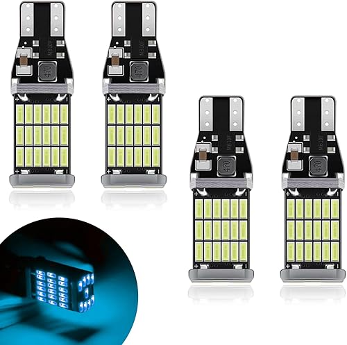 4 luces LED de freno 921 912, T15 45SMD-4014, bombillas de marcha atrás de respaldo, 906 W16W sin errores, bombilla LED superbrillante, repuesto