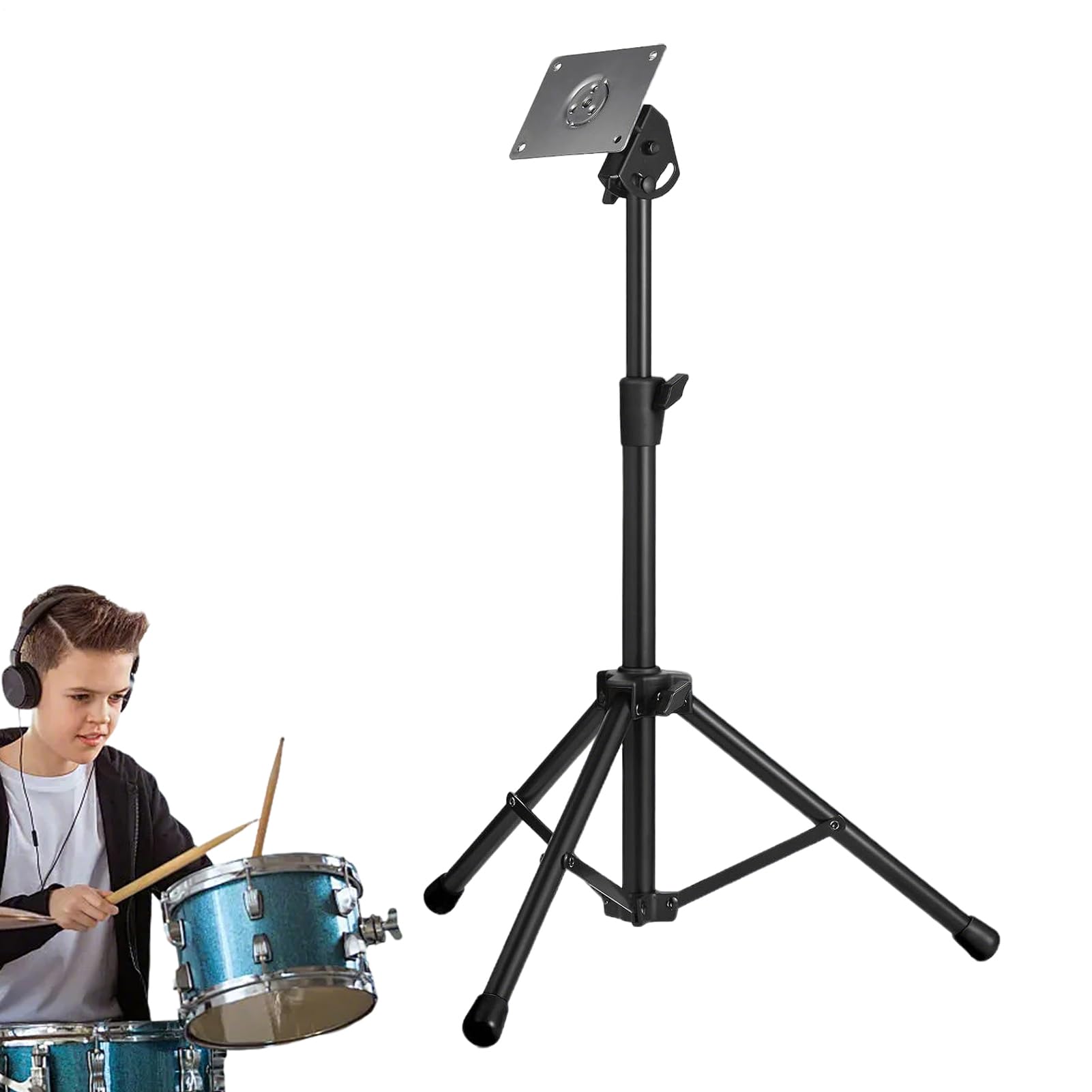 Snare Trommel Ständer Leise, Tragbar, Verstellbar und Ergonomisch | Tragbarer Halter für Snare-Drum Für jugendliche Anfänger Schlagzeuger Schüler Band Reise Camping Outdoor Schule Zuhause Üben