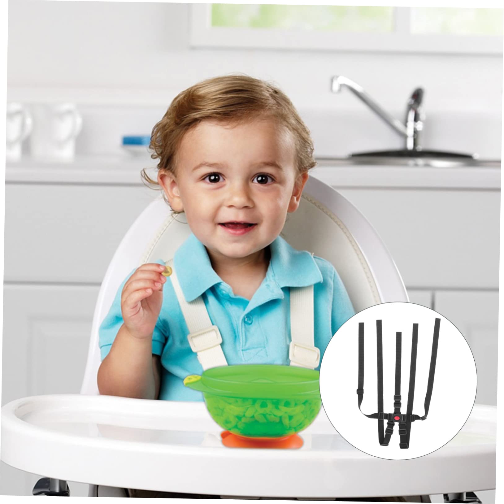 GLSTOY 2 Pcs Stroller Toddler Harness 5 Point Protection Chair Pram Strong Straps Easy to Carry