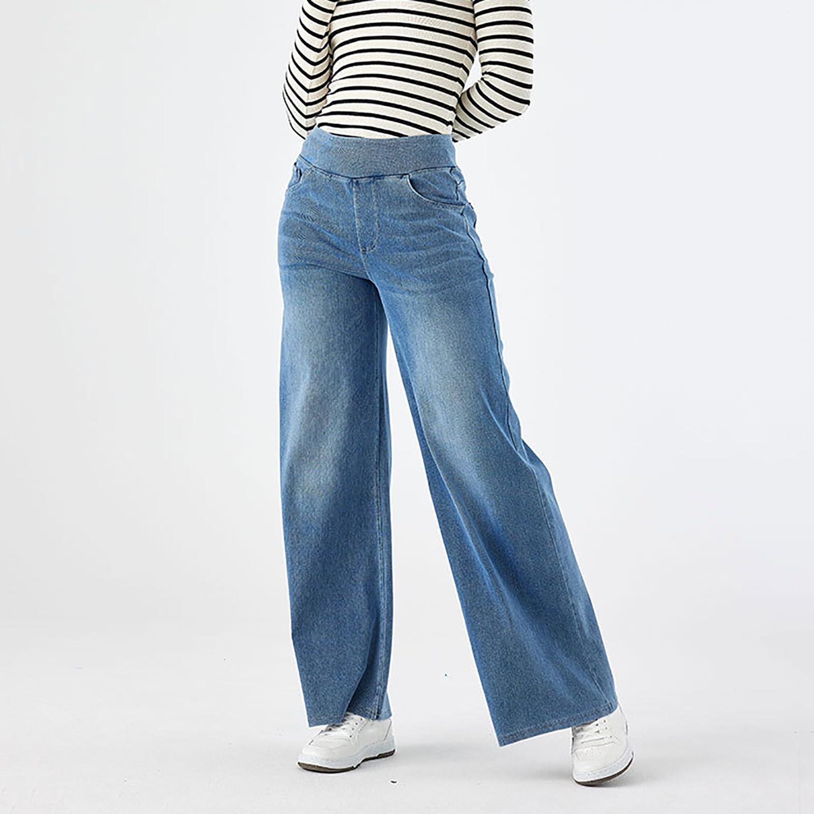 Damskie jeansy Baggy z wysokim stanem, szerokie nogawki, rozciągliwe, proste damskie jeansy luźne casualowe spodnie jeansowe, spodnie typu boyfriend spodnie damskie w stylu vintage hiphop