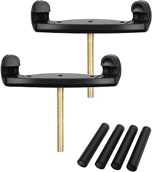 LMS Universal Extra Long Fork for Violin Shoulder Rest 4/4 3/4 Full Size, Replacement for Violin Viola Fiddle Shoulder Rest Extra-Long Feet, 1.5 inch Black