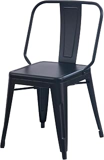 METRO Professional Silla de Jardín Gastro, Acero, 51.5 x 51 x 83 cm, Apilable, para Exterior, Negro