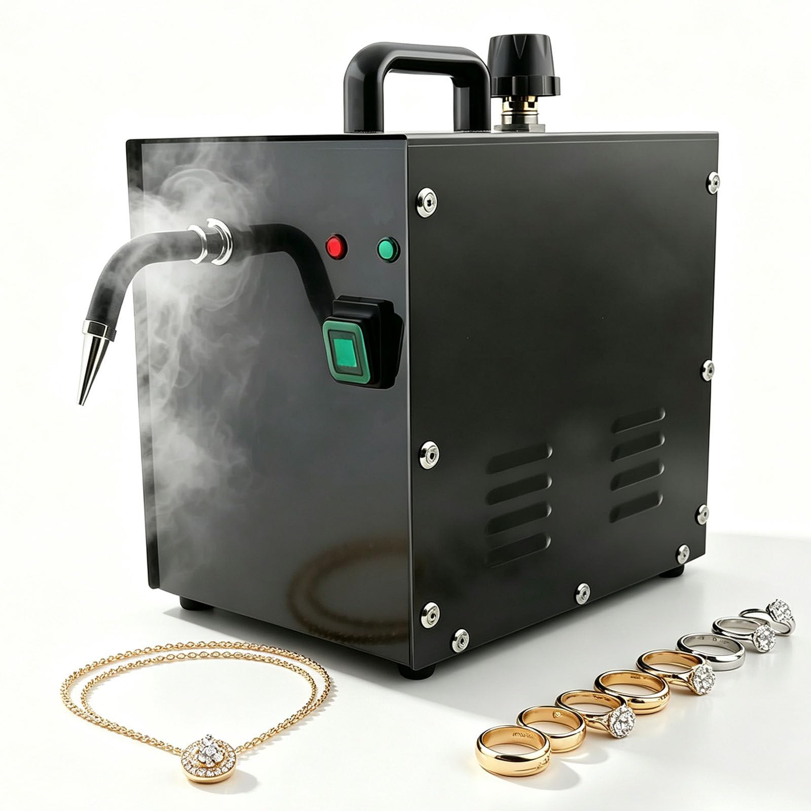 Limpiador a Vapor del Acero Inoxidable para Joyas, Arandela del Gemas Máquina del Limpieza a Vapor para Joyas del Oro Y Plata Equipo del Orfebrería
