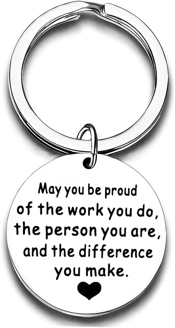 Thank You Gift Appreciation Jewellery Keychain Keyring Gift for Volunteer Appreciation Coach Mentor,Employee Gift Social Worker Gifts (May You be Proud of The Work)