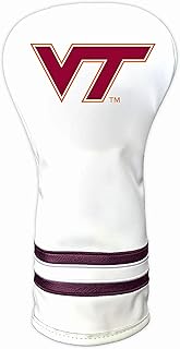 Team Golf NCAA White Vintage Driver Golf Club Headcover, Form Fitting Design, Retro Design
