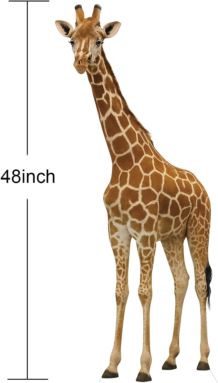 Giraffe 4FT Life Size Cardboard Cutout, Fun Animal Standup, Perfect for Events, Party Decor, Birthday and Photos, 1 PC