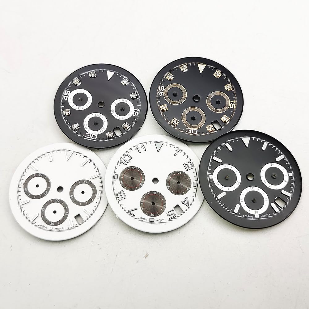 39,5mm Stal Nierdzewna Zegarek Części Mod, Wkładka Bezel, 32,5mm Tarcza, Zegar Wskazówki Set, Nie Zawiera VK63 Mechanizm Mecha-Kwarcowy Zegarek Modyfikacja Kit dla Rolex Daytona