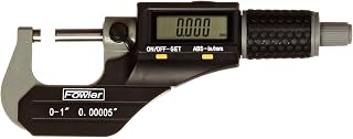 Fowler Xtra-Value II Digital Micrometer 0-1"/25mm - Precision 0.00016" Accuracy, Ratchet Thimble, IP54 Protected