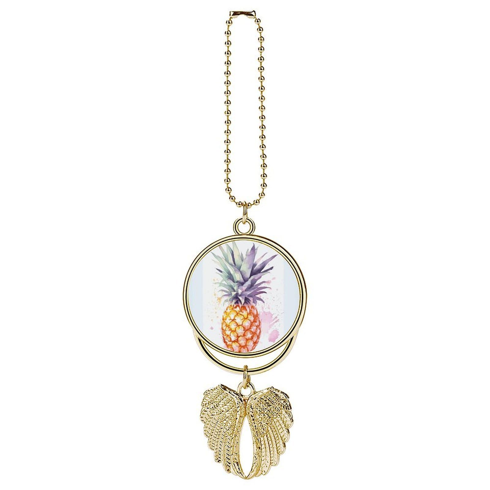 Pineapple Car Pendant Hanging Swing Auto Rear View Mirror Hanging Car Rear View Mirror Charm Truck Hanger Ornament Charm for Car Rear View Mirrors Accessories