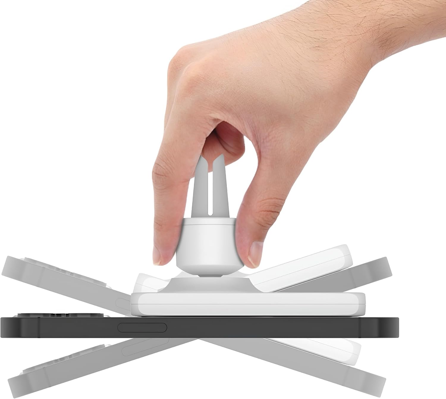 for MagSafe Car Mount Charger, iPhone Wireless Car Charger Magnetic (White),