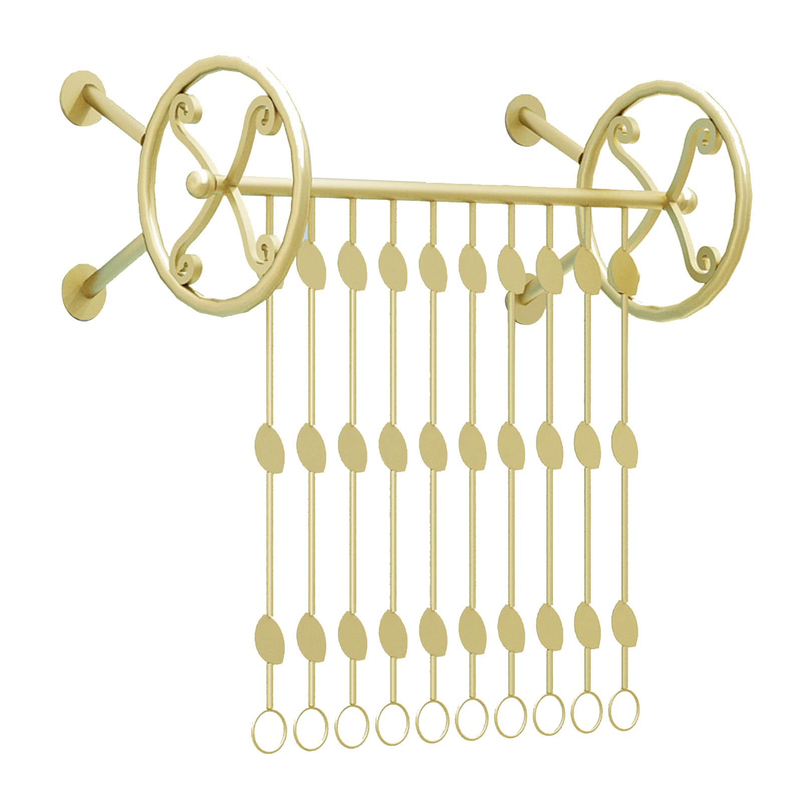 LIYANLCX Pipe Clothing Rack Wall-Mounted Clothes Rack Metal Clothes Hanging Bar Space-Saving Hanging Clothing Rack Hanging Rod for Closet Storage