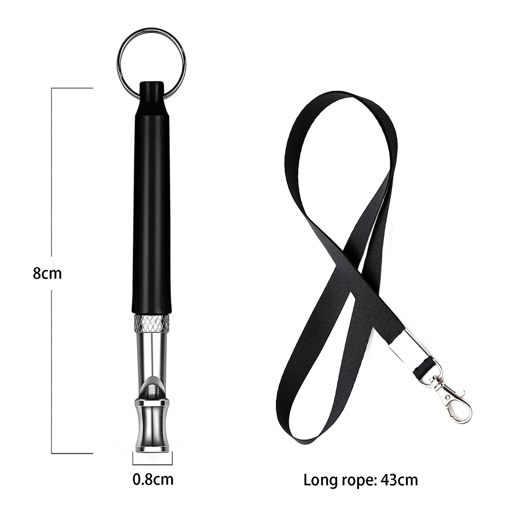 Sifflet Chien, Clicker pour Chien, Sifflet et clicker pour Dressage de Chiens, Sifflet Chien avec LanièRe, Kit De Dressage pour Animaux De Compagnie