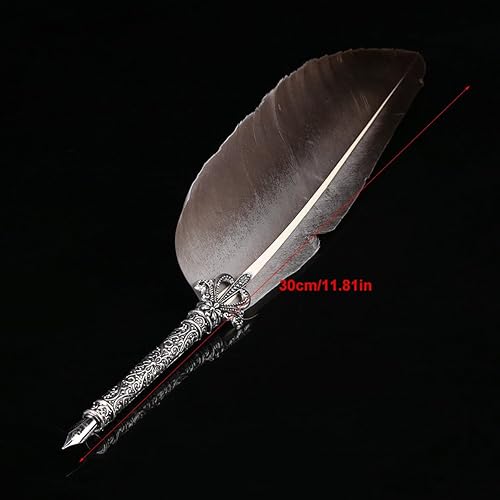 Miniatura 7 de Juego de bolígrafos de inmersión de plumas inglesas, juego de plumas retro, pluma de escritura de plumas, el mejor regalo con 5 puntas (negro)