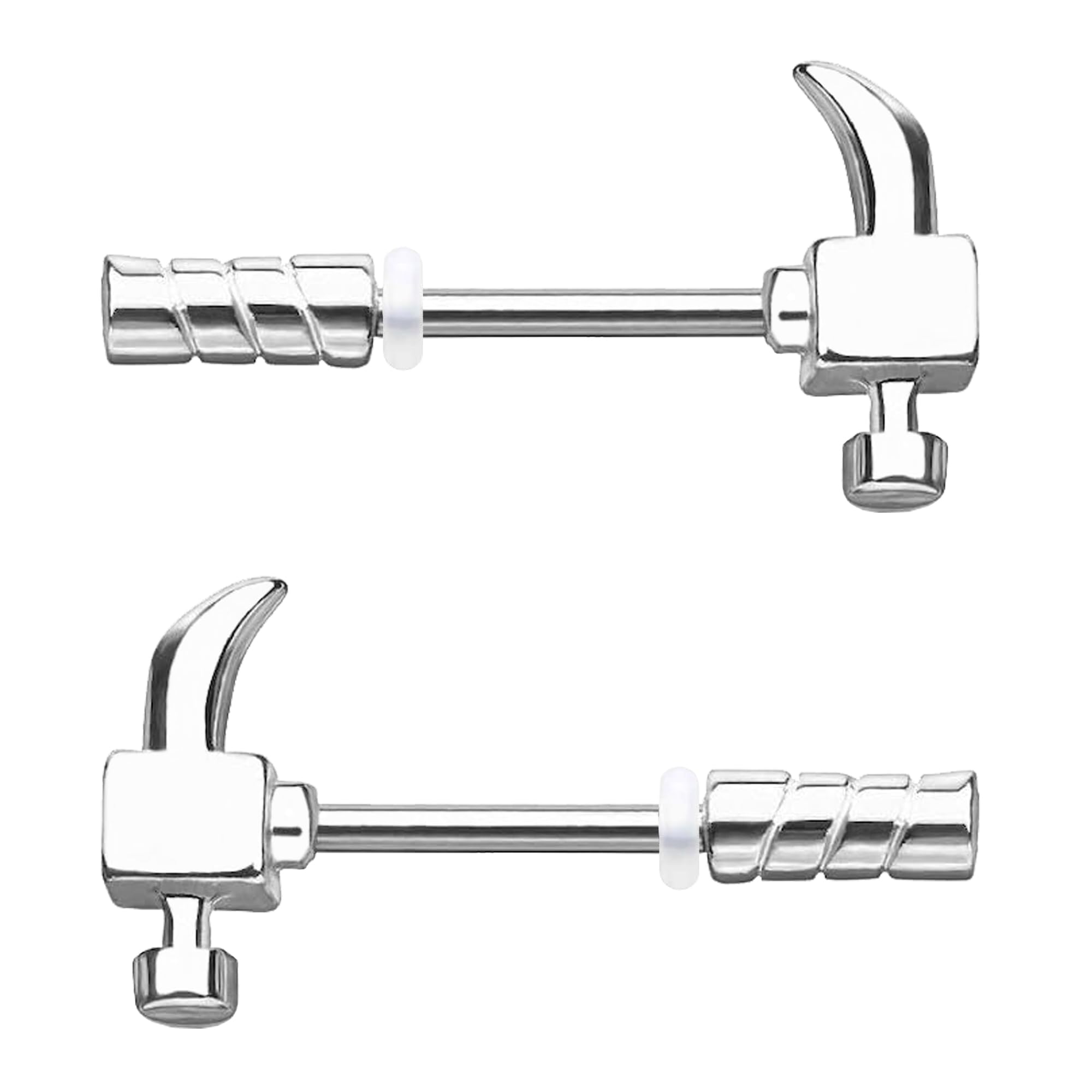 14G Wrench Barbell Nipple Ring, Body Piercing Jewelry