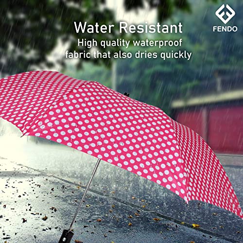 Image of Fendo 24.5 Inch 2 Fold Umbrella for Men & Women | Windproof & Waterproof Umbrella | Foldable Travel Umbrellas with Strong Frame | Ideal for Everyday Use