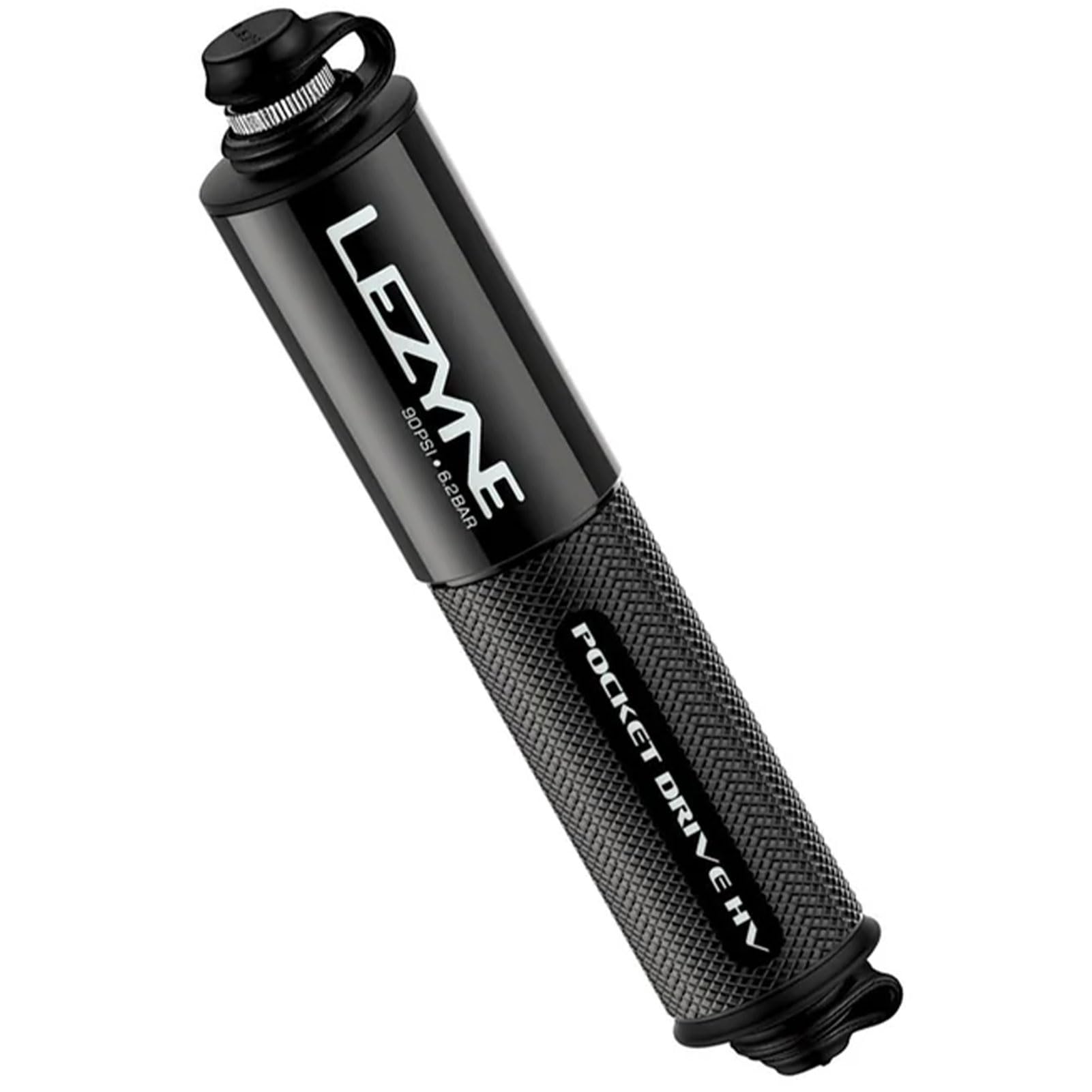 Lezyne Mini pompa a mano per bicicletta, portatile, ad alto volume: 90 psi, compatibile con Presta e Scrhader, alluminio CNC, compatta, per pneumatici taglia di grandi dimensioni