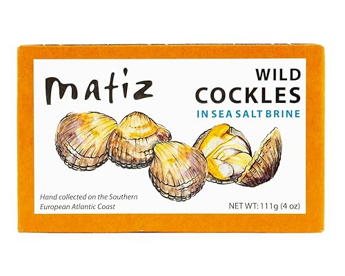 Matiz España - Berberechos salvajes de Galicia España en salmuera marina natural 4 onzas berechos españoles almejas pequeñas empaquetadas a mano Matiz España - Berberechos salvajes de Galicia España en salmuera marina natural 4 onzas berechos españoles almejas pequeñas empaquetadas a mano