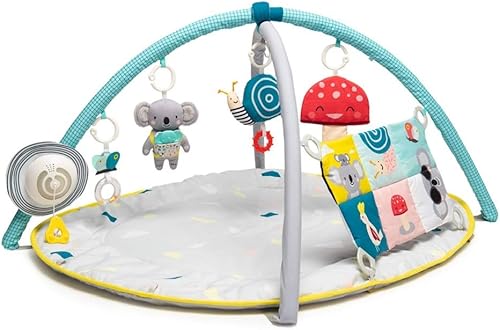 Taf Toys Gimnasio 4 en 1 con música y luz All Around Me Baby Activity Gym grueso acolchado con alfombrilla suave y un exclusivo "Sensi-Center" para