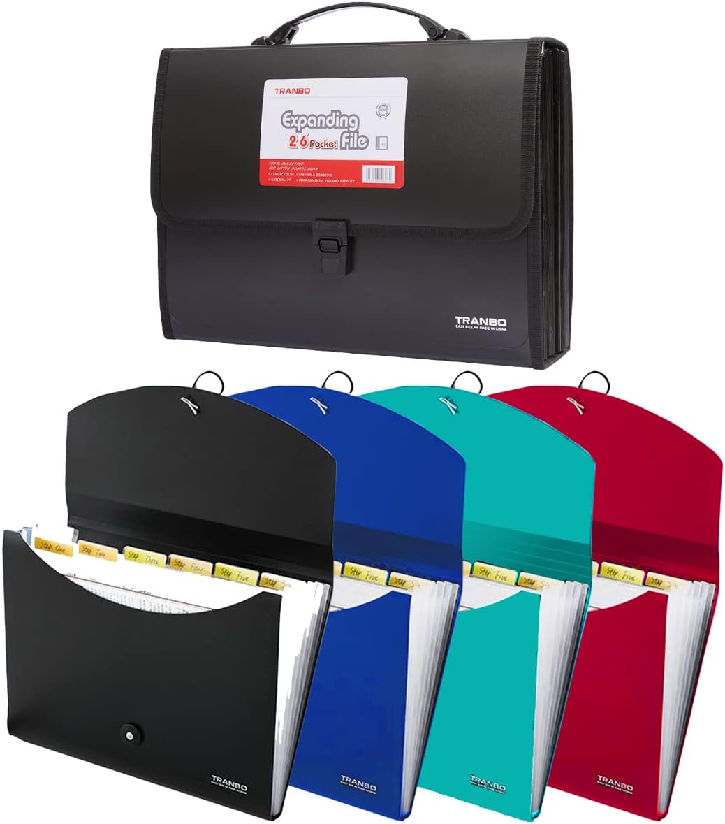 Accordion File Organizer, TRANBO Letter Size/A4 Expanding File Folder