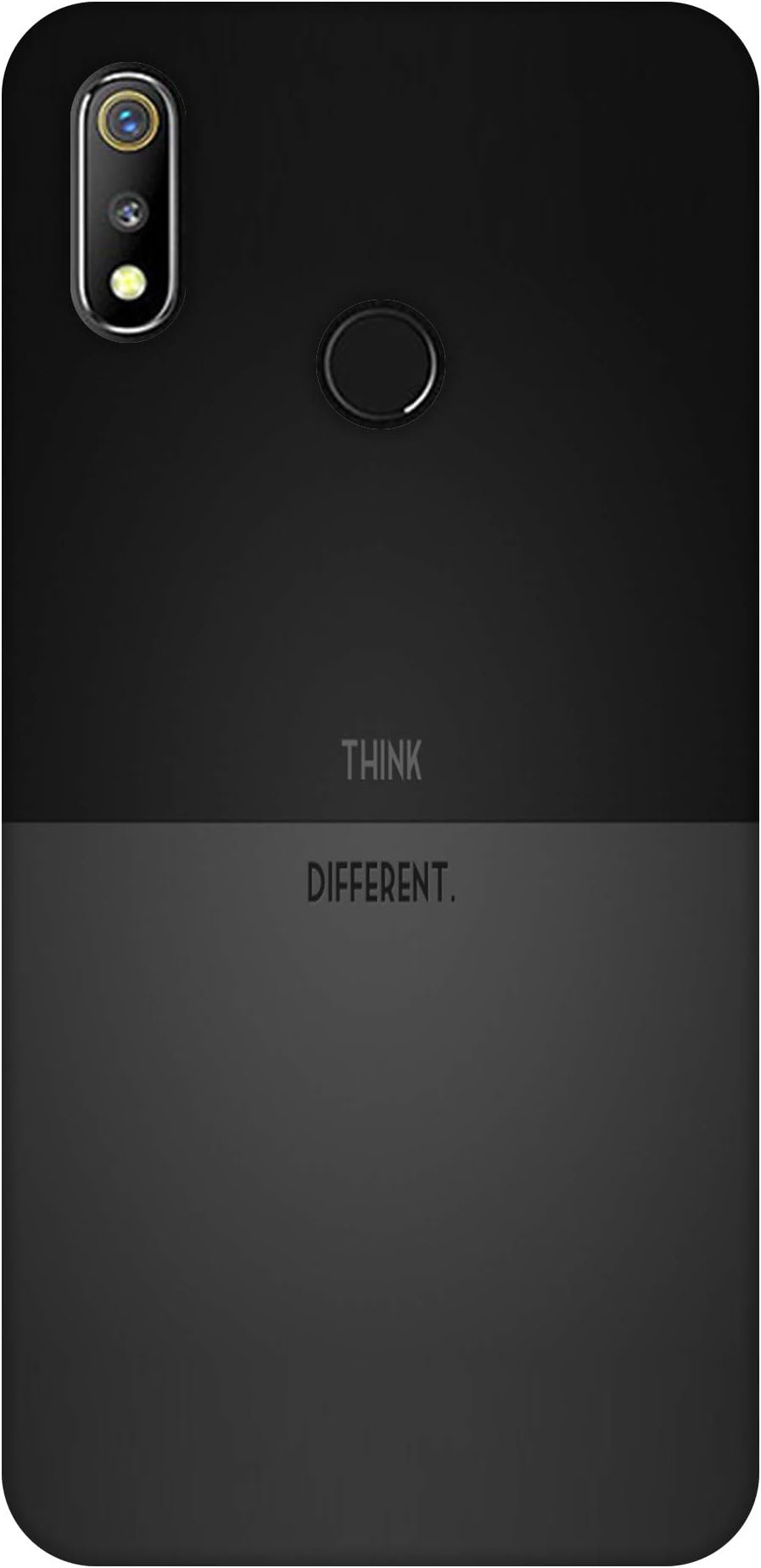 VediArt Designer Printed Polycarbonate Plastic Back Cover for Realme 3 - Think Different Quote - Multicolor