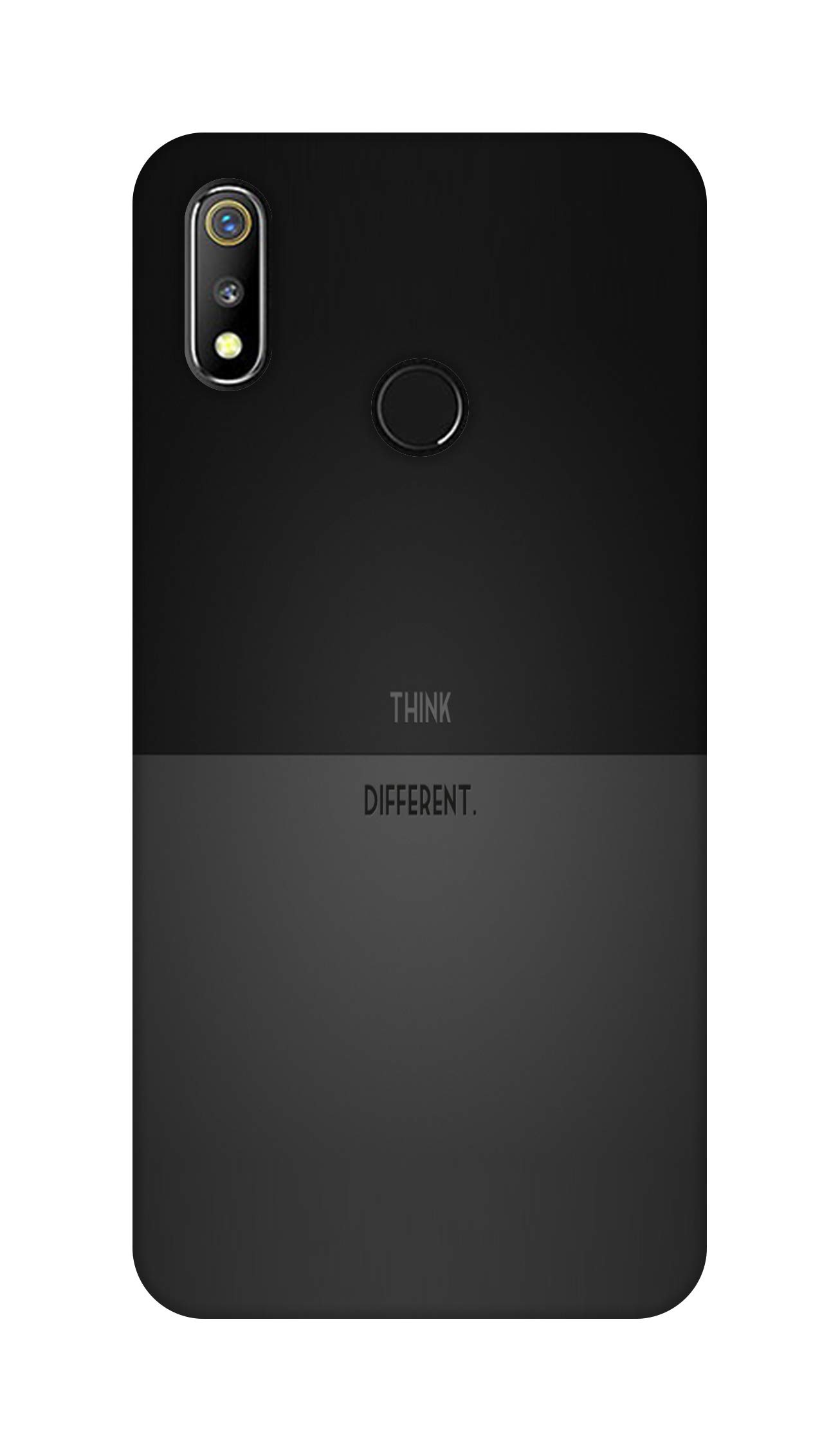 VediArt Designer Printed Polycarbonate Plastic Back Cover for Realme 3 - Think Different Quote - Multicolor