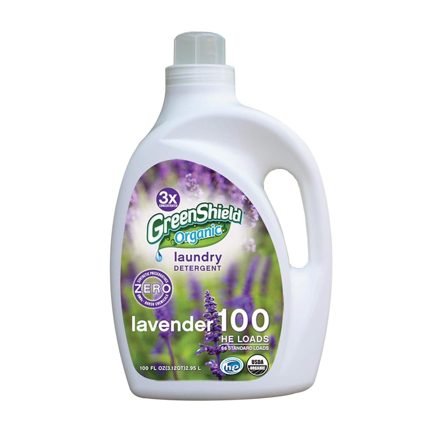 GreenShield Laundry Detergent, Lavender Org, 100 Ounce (Pack of 2)