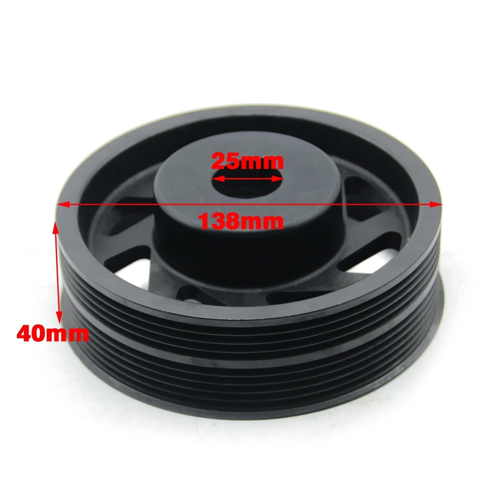 Polea de cigüeñal de carreras para Subaru Impreza WRX Sti, aluminio, color negro, peso ligero (negro)