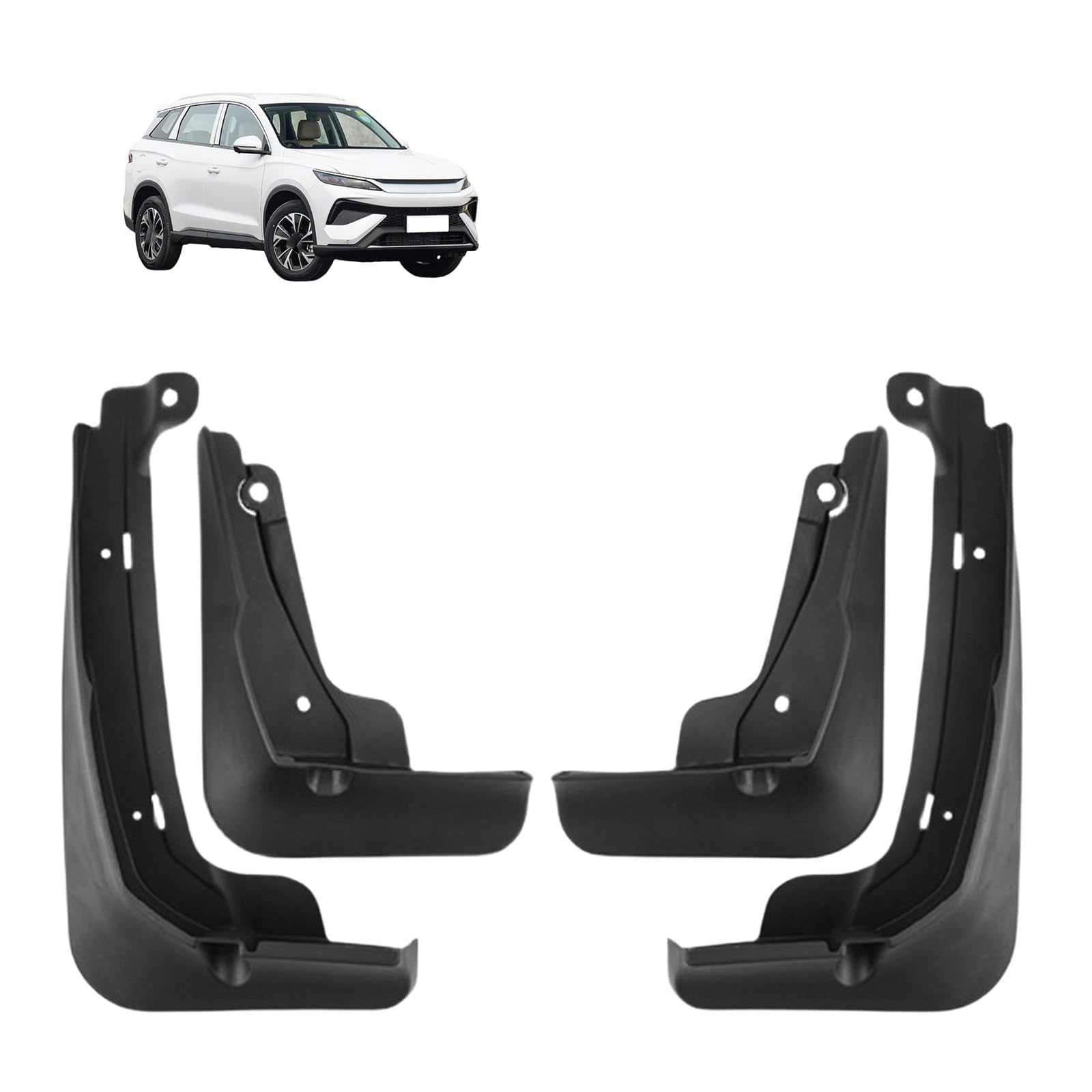 NYSLDSCO 4Pcs Premium Mud Flaps for BYD Song Pro DM i 2025 Front and Rear Splash Guards Durable Mudguards Protection Against Road Debris