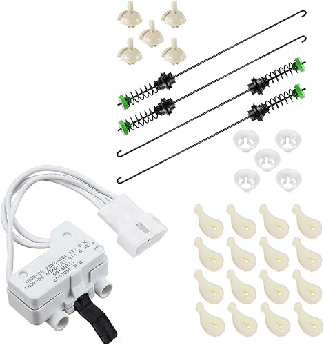 Miniatura 1 de 3406107 AP6008561 Interruptor de puerta de secadora Actualizado-W11130362 Kit de varilla de suspensión para lavadora-Paquete de 16 unidades 80040