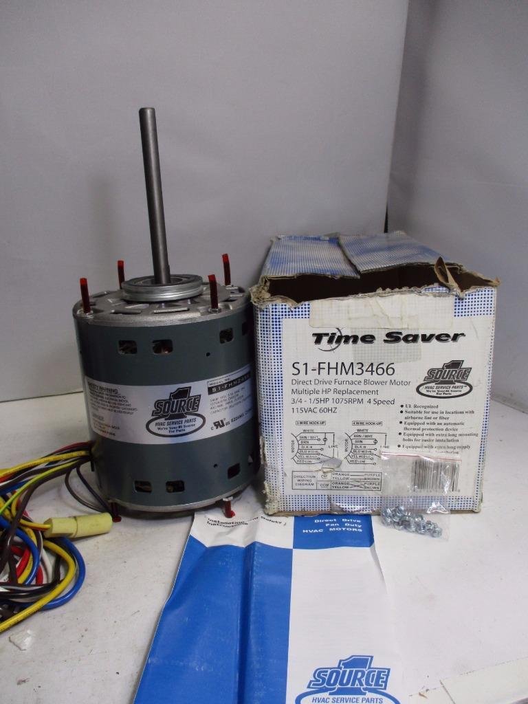 YORK S1-FHM3466 MTR, BLW, 3/4-1/5, 1075/4, REV, 115-1-60