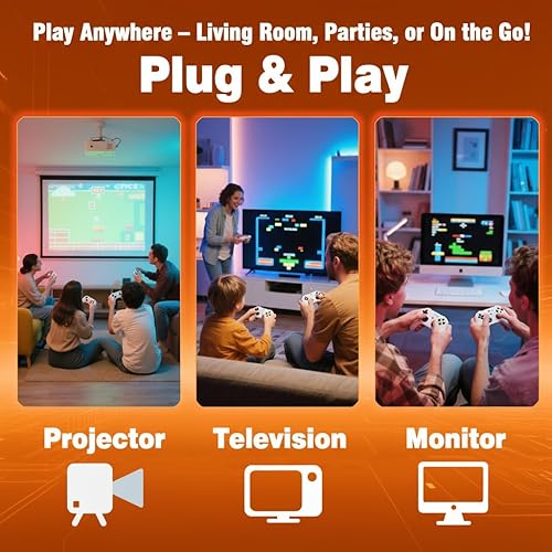 Miniatura 5 de Upgrade Retro Gaming Console Pro with 40,000+ Built-in Classic Video Games, Retro Game Stick with 38 Emulators, Plug & Play for TV, Video Gaming