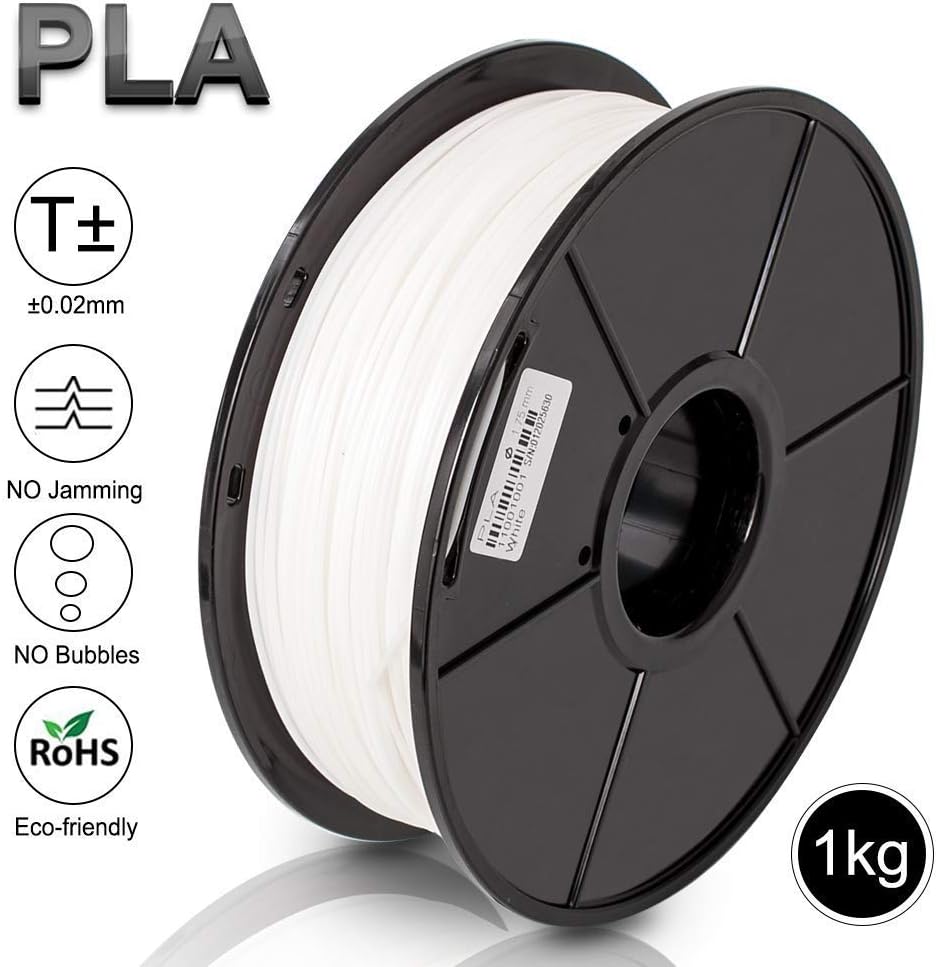 Polimero Ducho Filla PLA Filament 1.75 mm for 3D Printers, Pens (White)