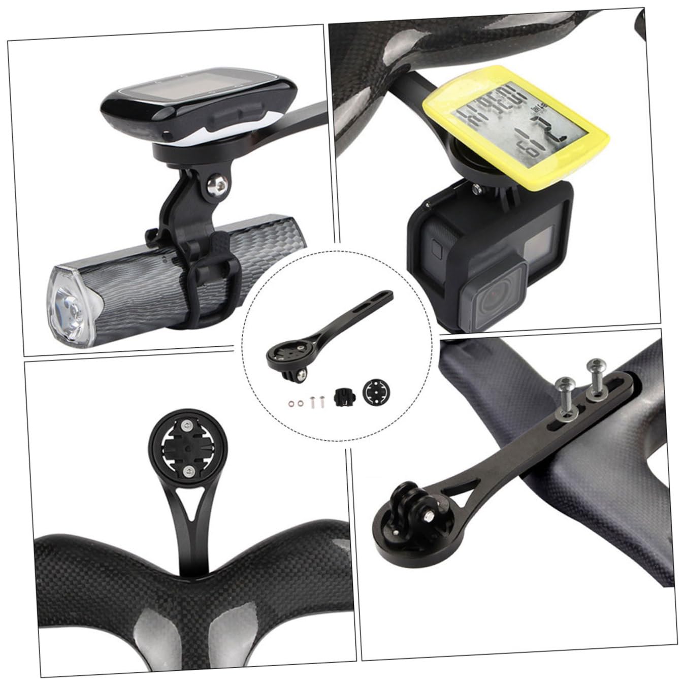 BESPORTBLE Supporto per ciclocomputer Supporto per contachilometri da Ciclismo Supporto per Bici Portatile compatibili cronometro Supporto per Computer da Bicicletta Lega di Alluminio