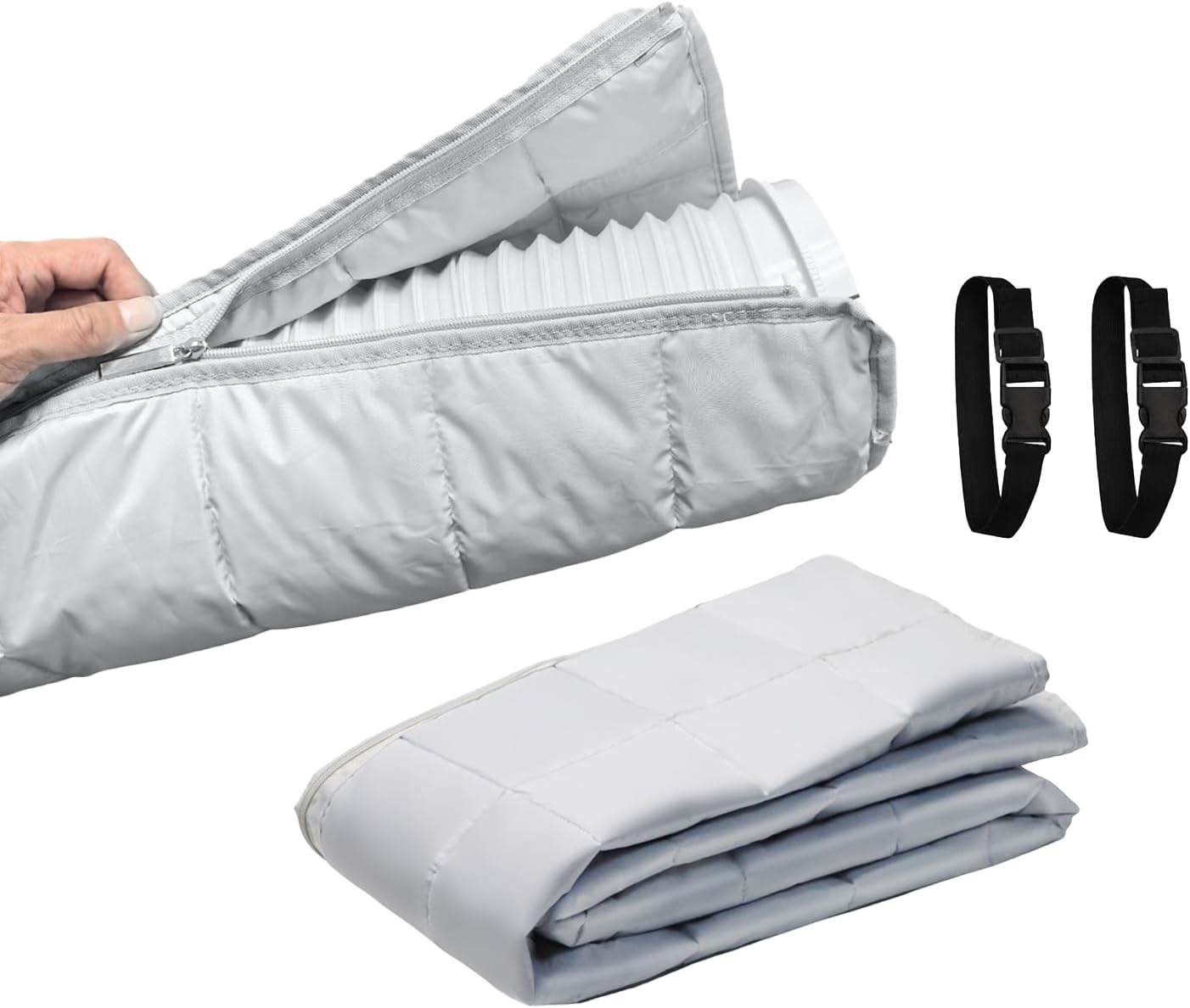 Meitianfacai Air Conditioner Hose Cover Wrap - AC Hose Duct Vent Cover Sleeve Insulated Cover For Portable AC For 5" & 5.9" Diameter Exhaust Hoses Tube,Black - View #2