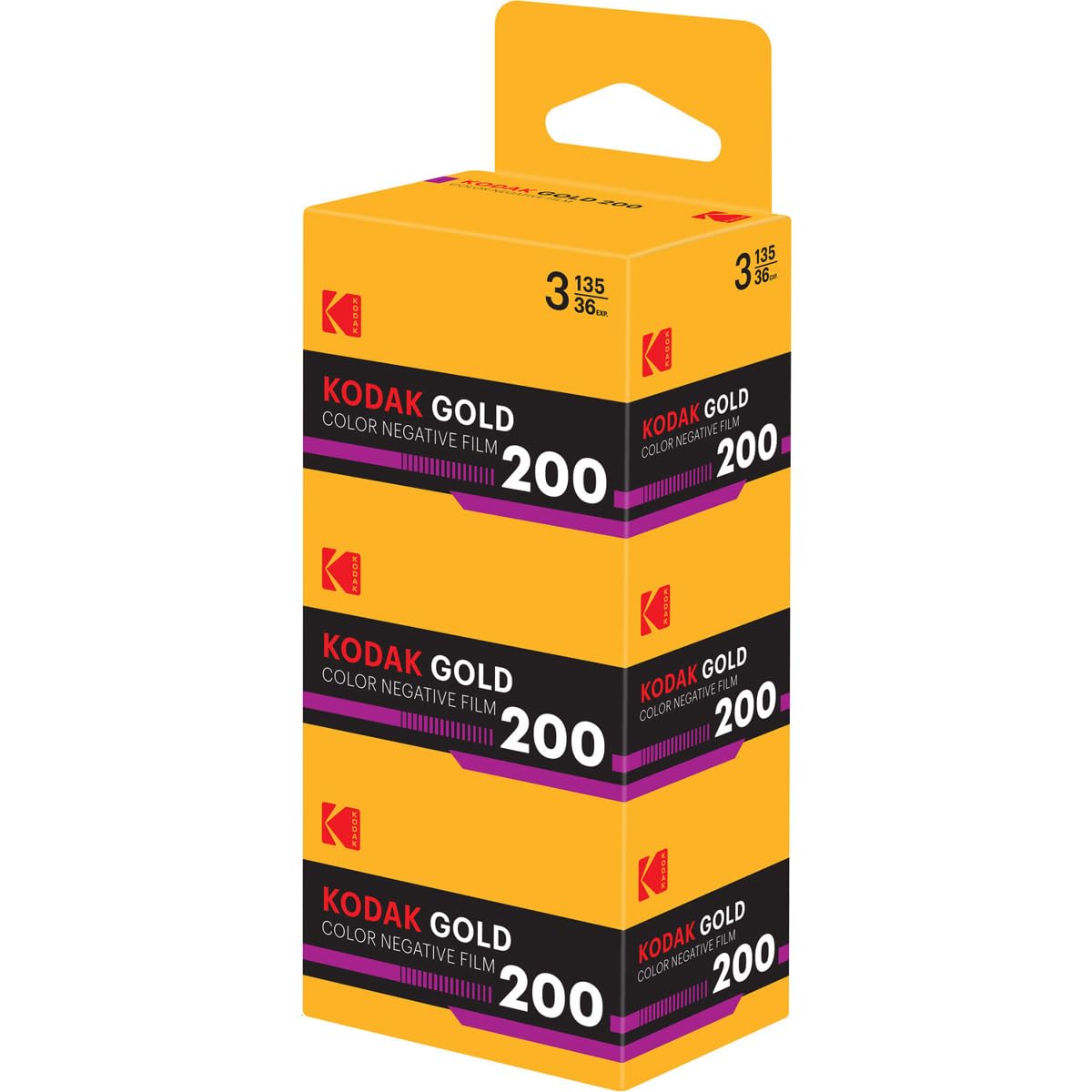 KODAK Gold 200 Lot de 3 films négatifs couleur 135-36