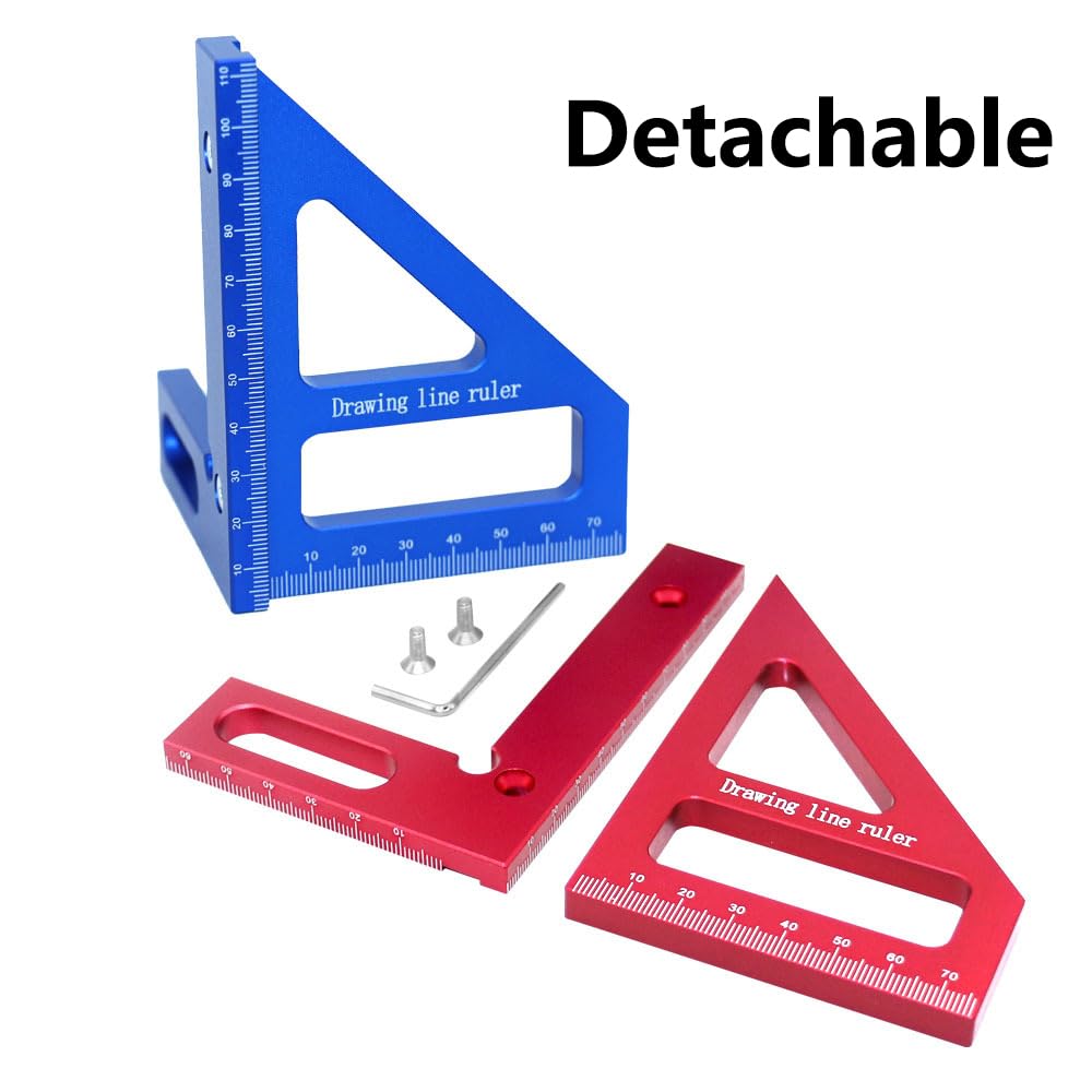 Setup Blocks Hoogtemeter Set, 8 stuks Precisie Aluminium Setup Bars voor Router en Tafelzaag Accessoires Houtbewerking Set, Bars Inclusief Laser Gegraveerde Maatmarkeringen (Extra Lange 10,5 cm
