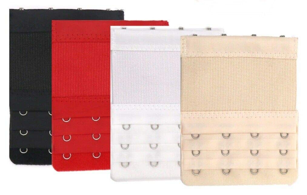 Prolunga Reggiseno Prolunga Estensione 4cmx 11,5 CM Nero 3 Volte Regolabile - Foto 5