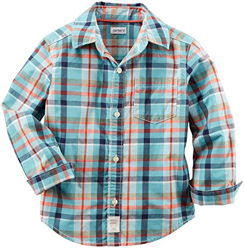 Chemise Carter's multicolore vêtement enfant en coton motif à carreaux