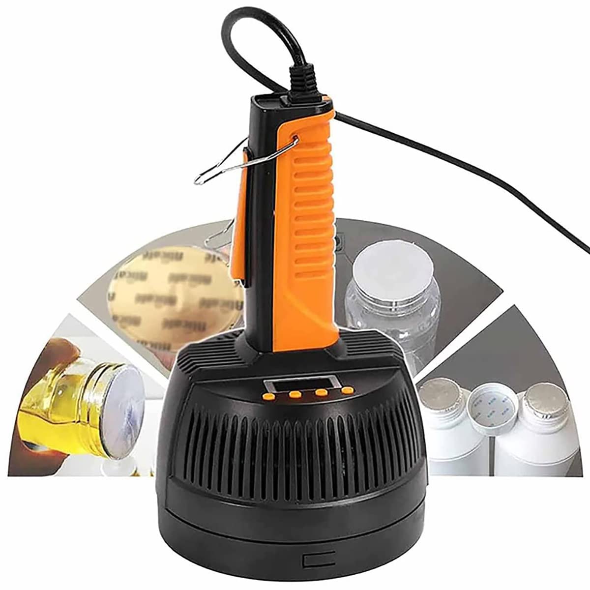 Machine de scellage à induction pour bouteilles plastique et aluminium 20-120 mm