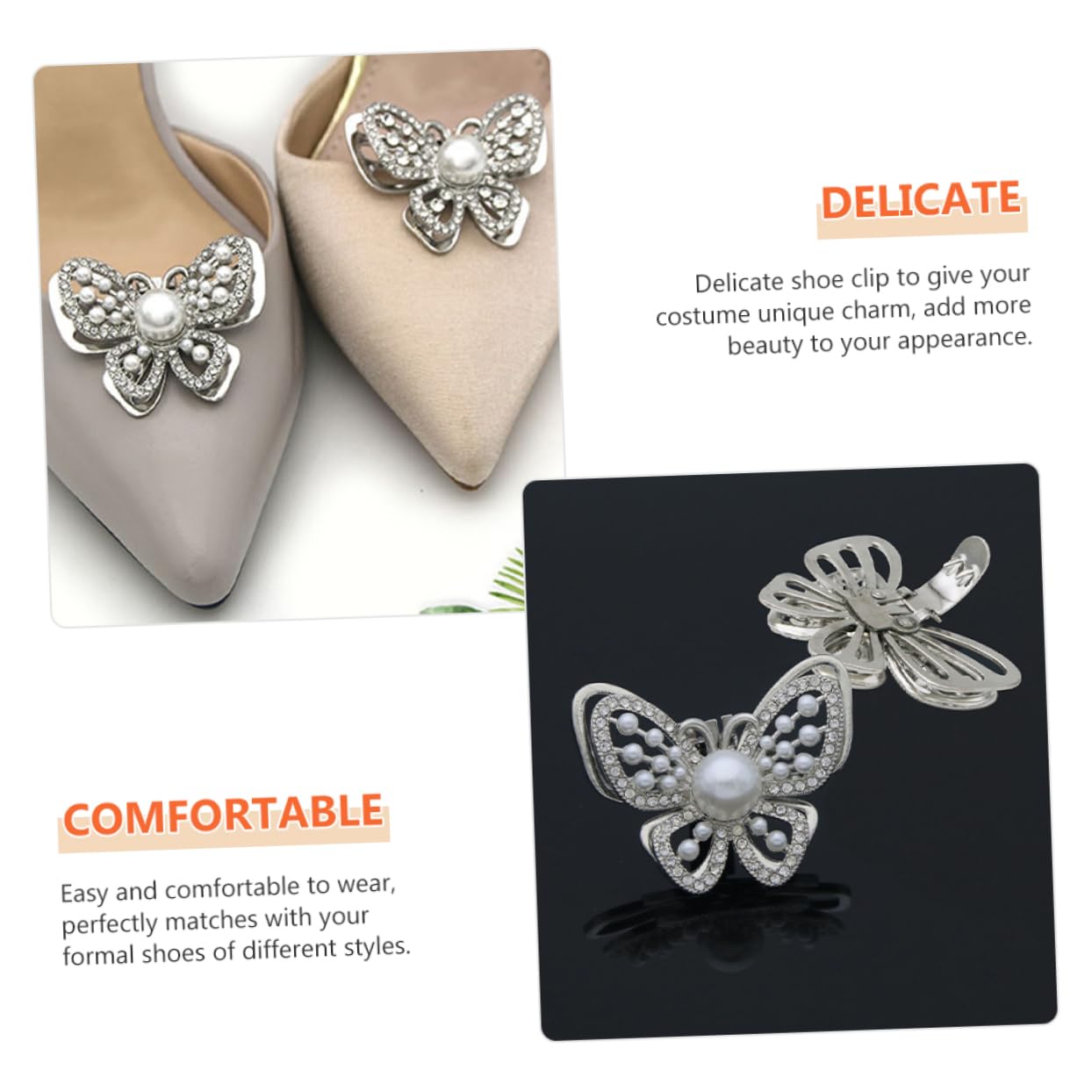 BESPORTBLE Clip per Scarpe Sposa con Accessori per Matrimonio Decorazione Scarpe Versatile e Creativa