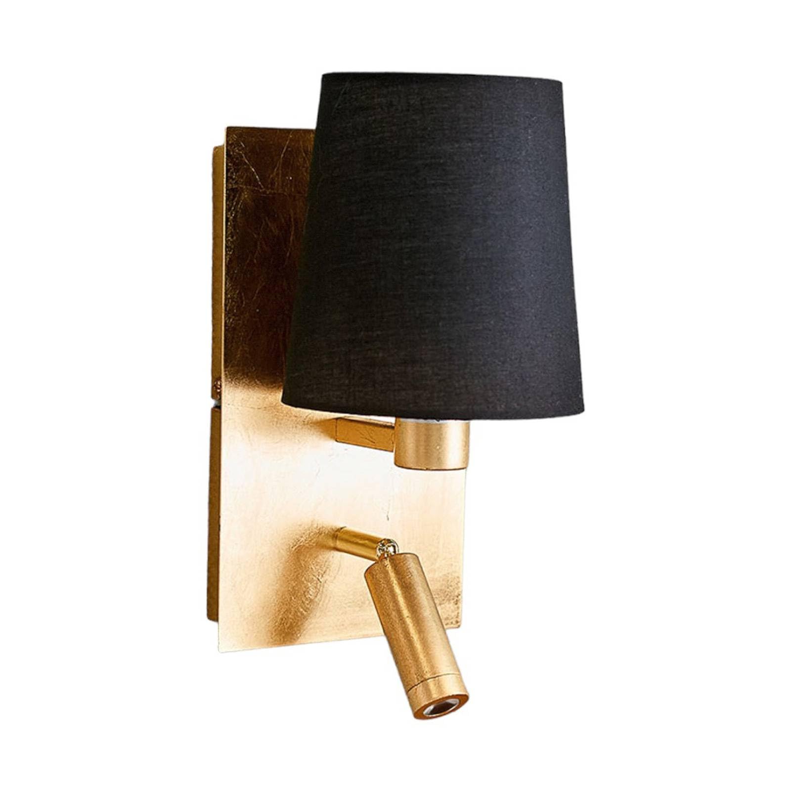 Lindby Wall Light Aiden (Modern) in Black Made of Textile for e.g. Living Room & Dining (1 Light Source, E14) from wall Lighting lamp โ image 1