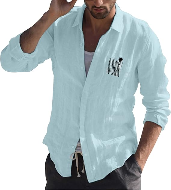 Amazon Co Jp Linfrsh メンズ 夏服 オシャレ 40代 メンズファッションカジュアルシンプルコットン リネンスモールプリントラペルtシャツ長袖シャツトップ 韓国 ファッション プロテイン スマホショルダー ワイヤレスイヤホン プール ファッション Amazon Co Jp Linfrsh メンズ 夏服 オシャレ 40代 メンズファッションカジュアルシンプルコットン リネンスモールプリントラペルtシャツ長袖シャツトップ 韓国 ファッション プロテイン スマホショルダー ワイヤレスイヤホン プール ファッション