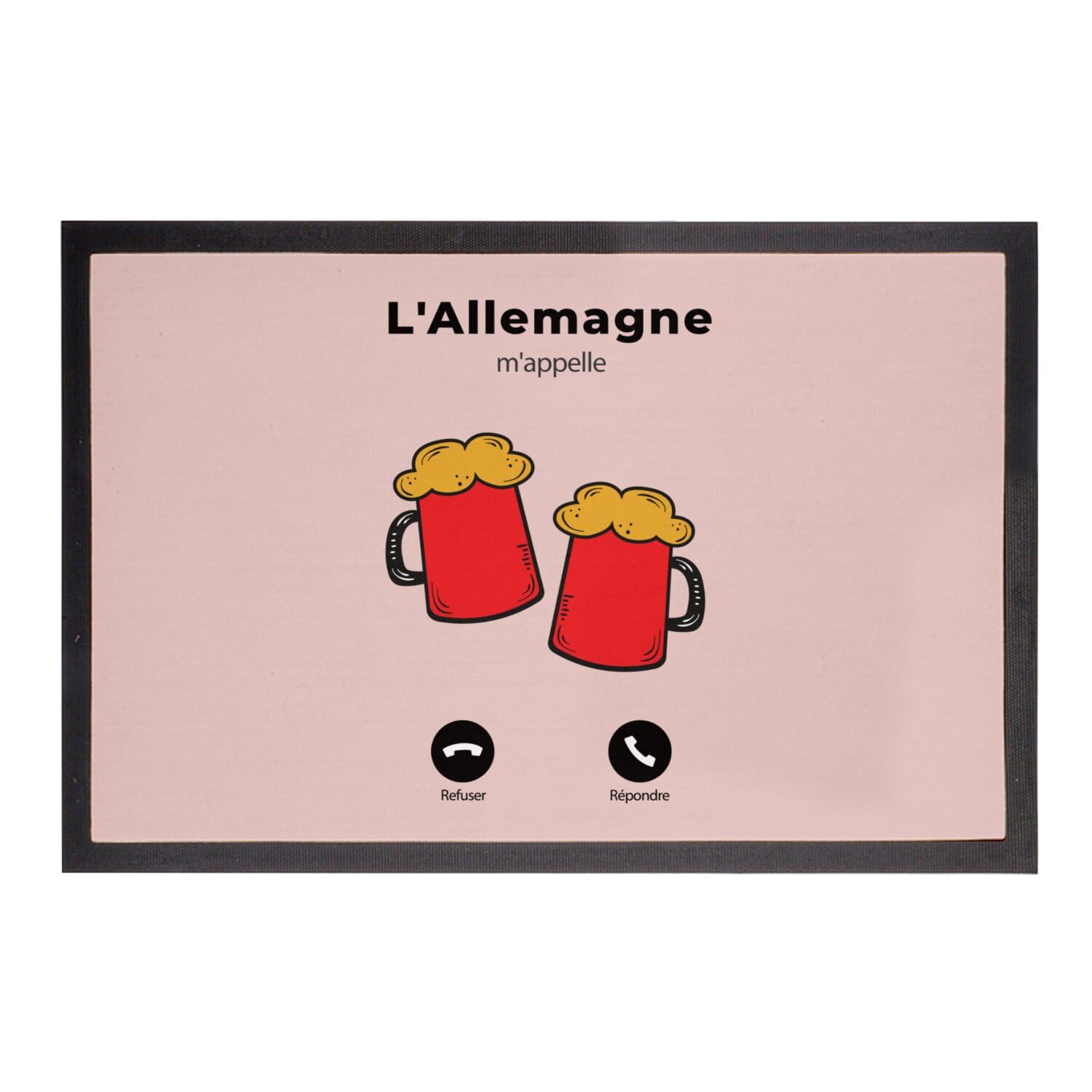 Paillasson Rose l'Allemagne m'appelle Bière Oktoberfest Tapis Entrée 60x40