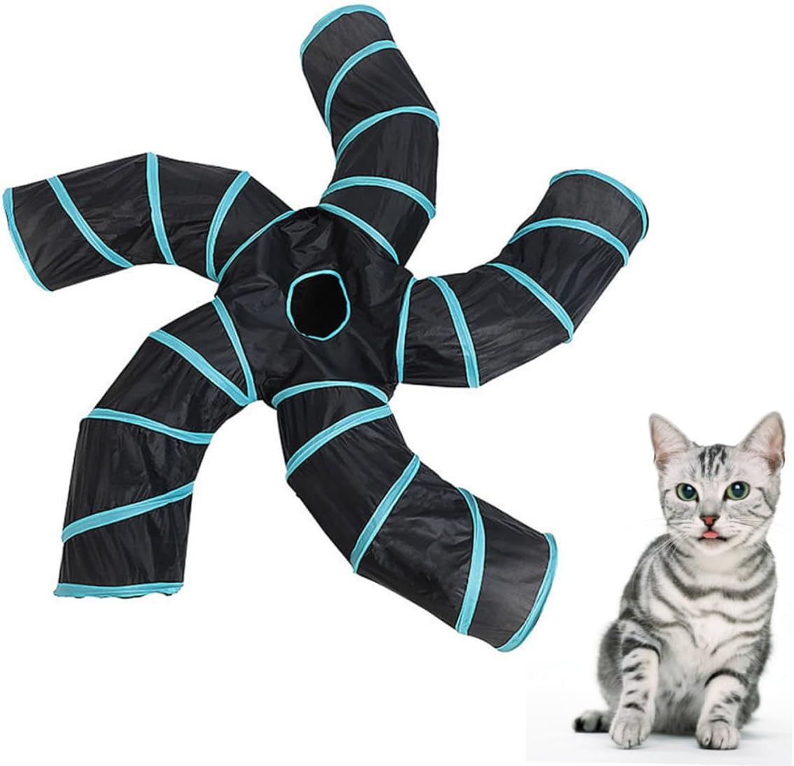 Foldable Cat Tunnel Way Interactive Tube for Cats Dogs Engaging Pet Playing for Indoor Fun Durable Creative Tunnel for Happy Playtime