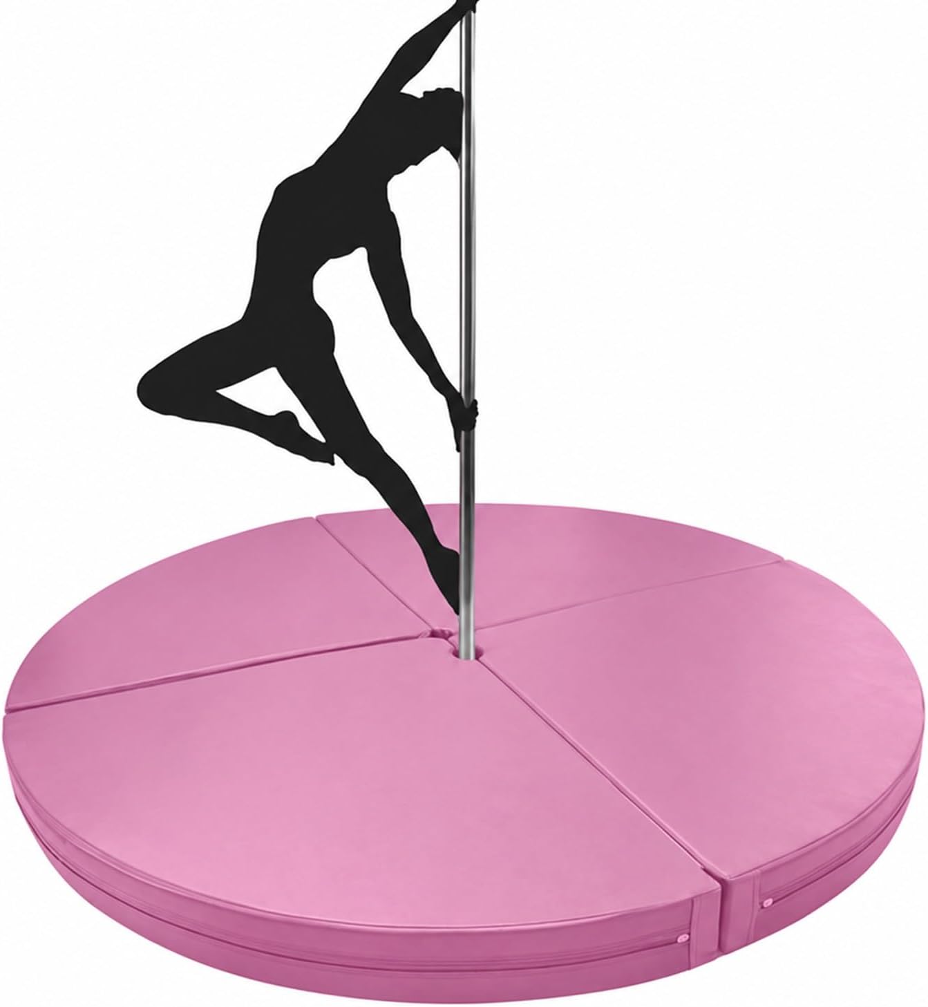 HARELA Round Pole Dance Mat, Fitness Gymnastic Yoga Safety Protection Pad, Pole Crash Pad for Studios Exercise Strength Training Home Gym, Easy Storage