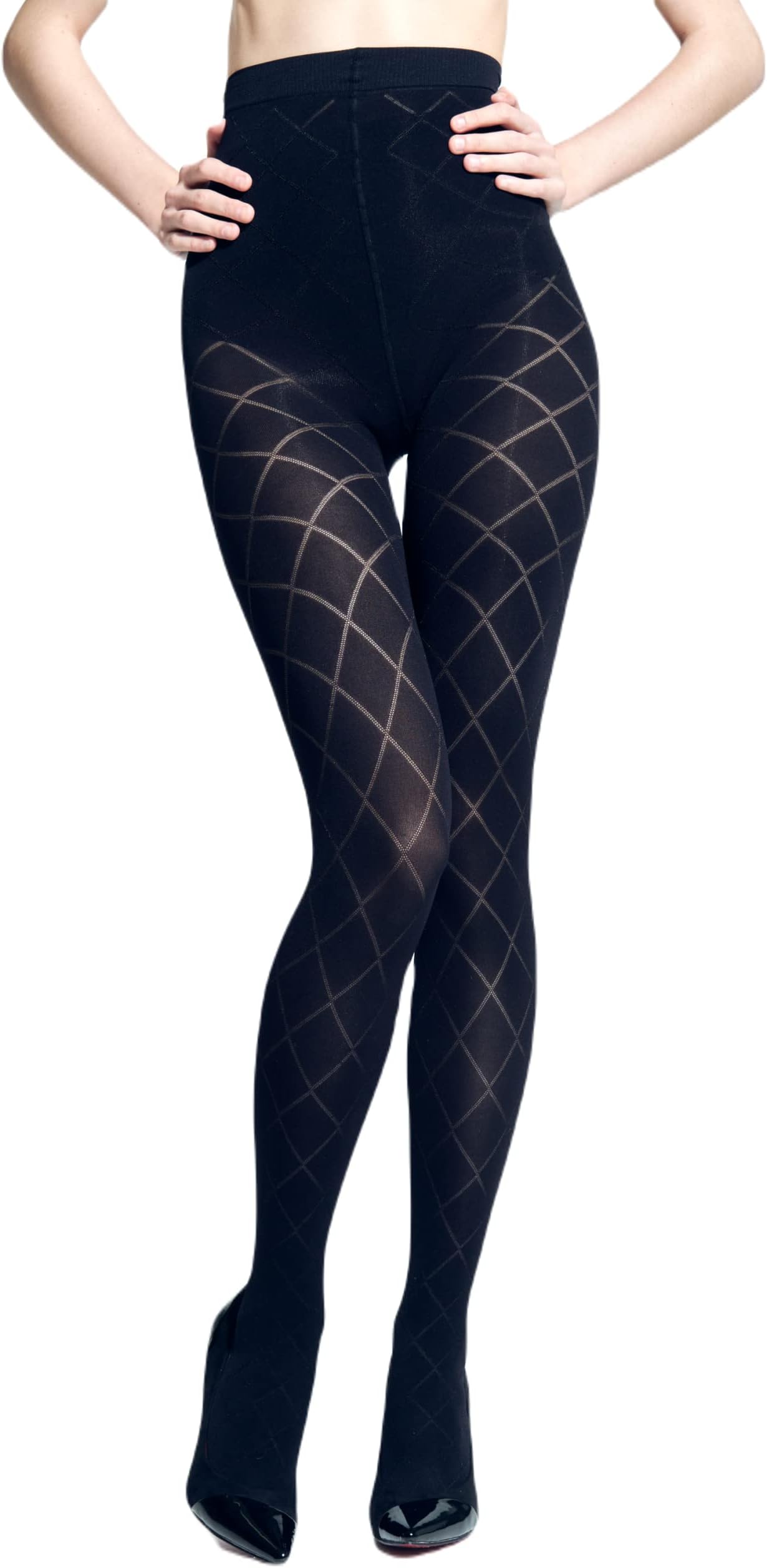 Mega beautiful semi opaque patterned tights 40 Denier 3D