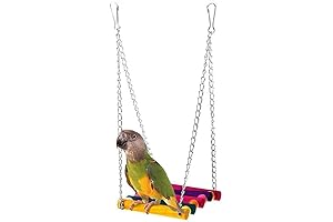 Vktech Bird Swings for Small Birds | 5-Pack Colorful Bird Hammock Swing...