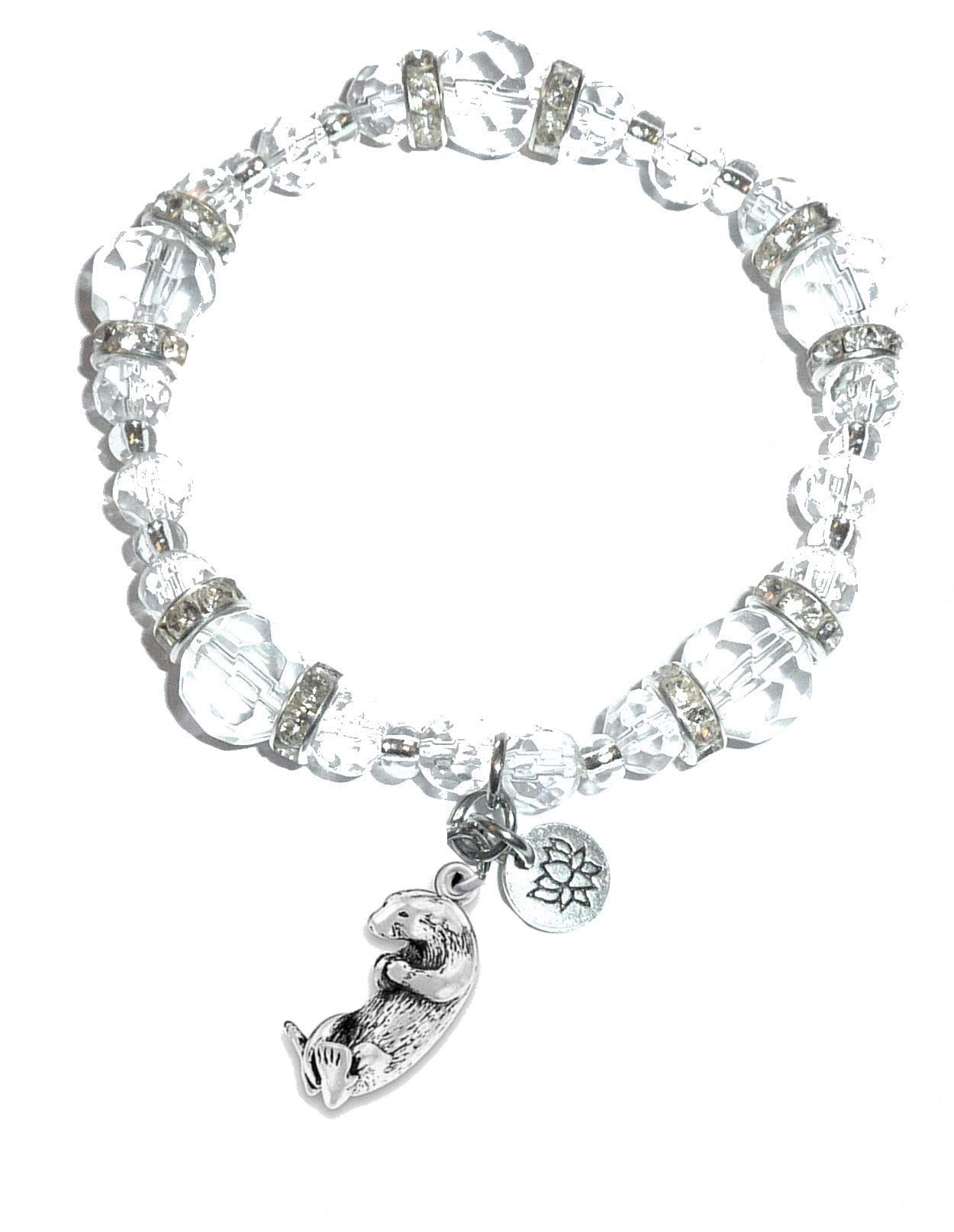 Crystal Stretch Charm Bracelet, Women’s Message Dangle, Comes Packaged In A Beautiful Gift Bag